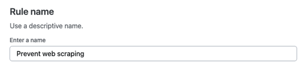 Naming a rate limit rule